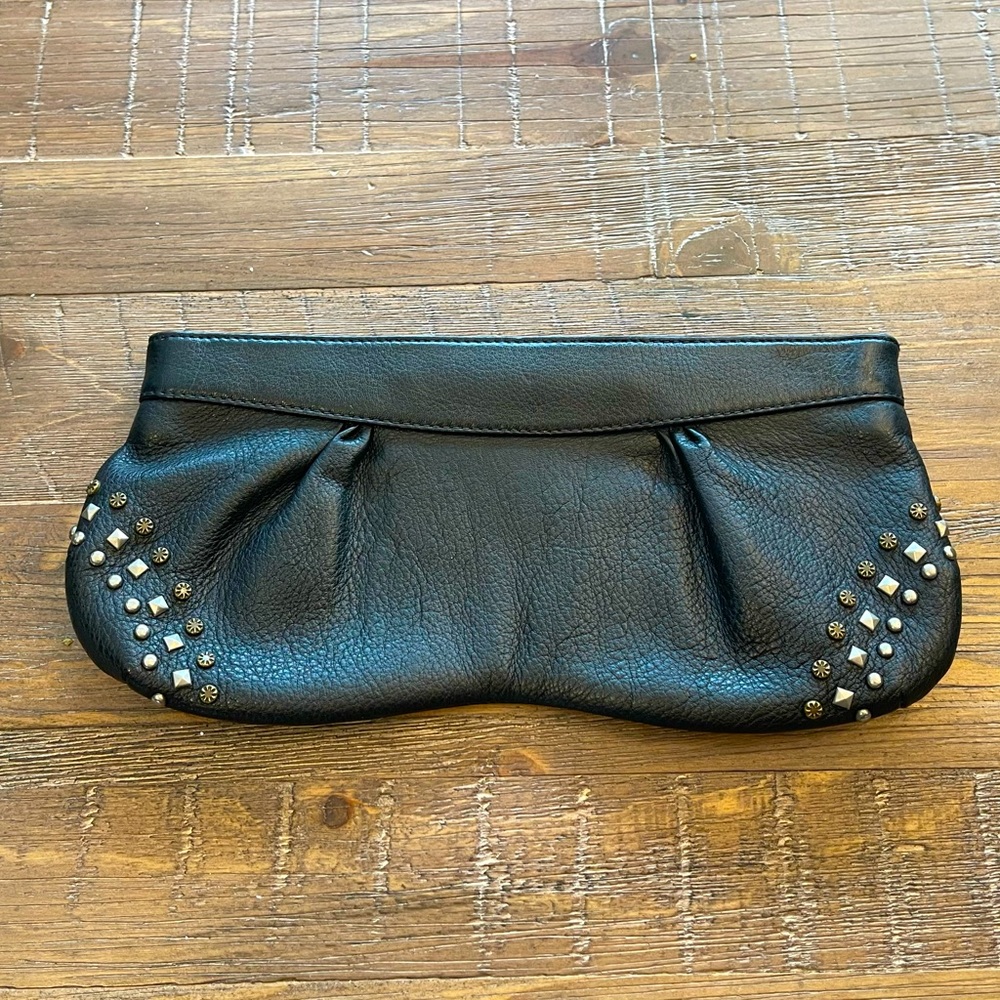ABS Studded Clutch with Chain Shoulder Strap
